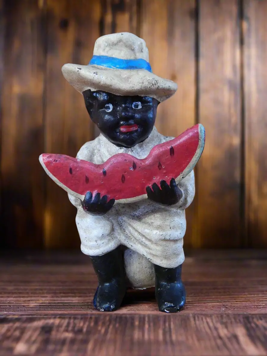 Americana Cast Iron Bank - Americana Boy Eating Watermelon 1
