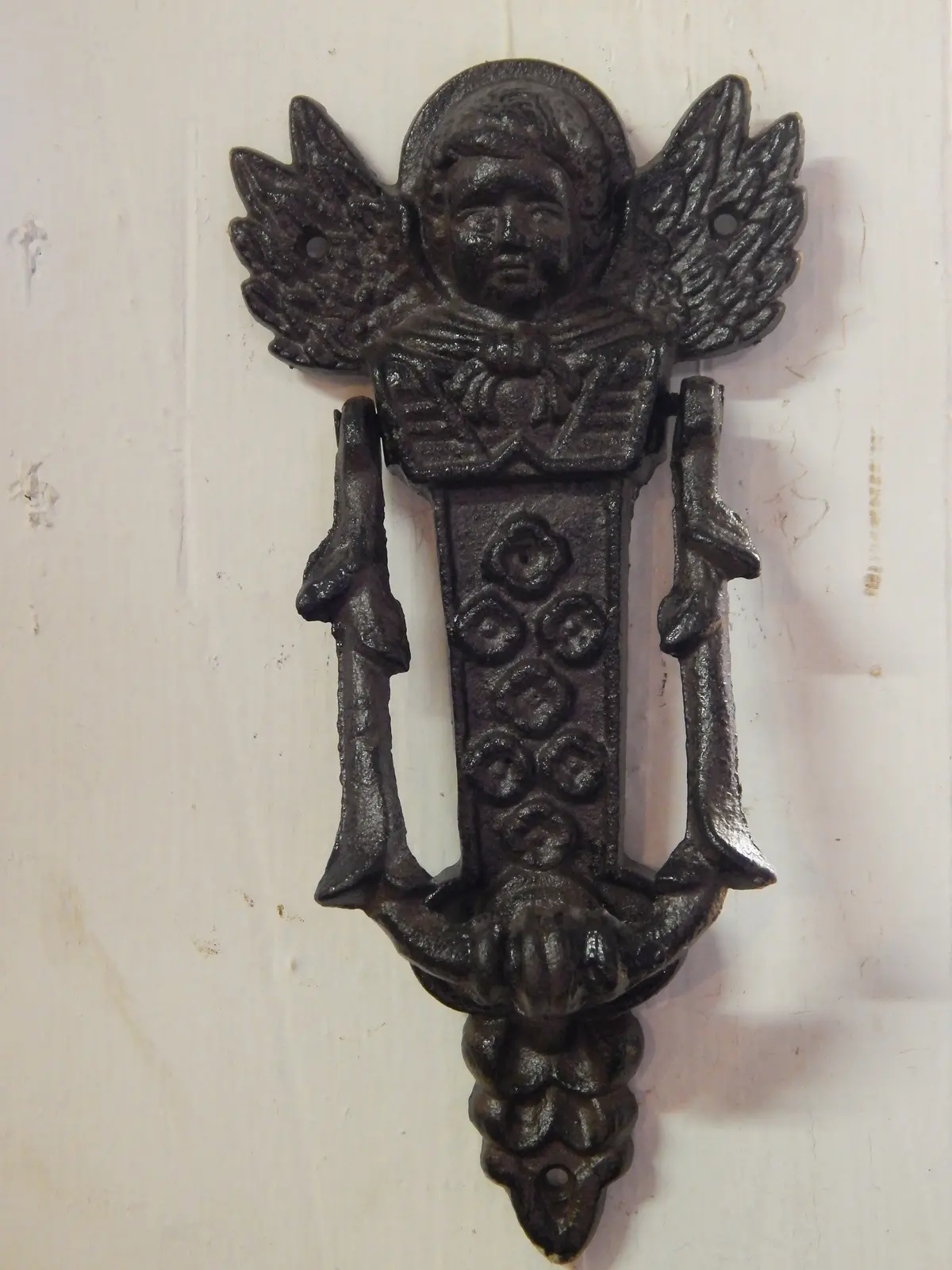 Door Knocker - Cast Iron Cherub Angel 1