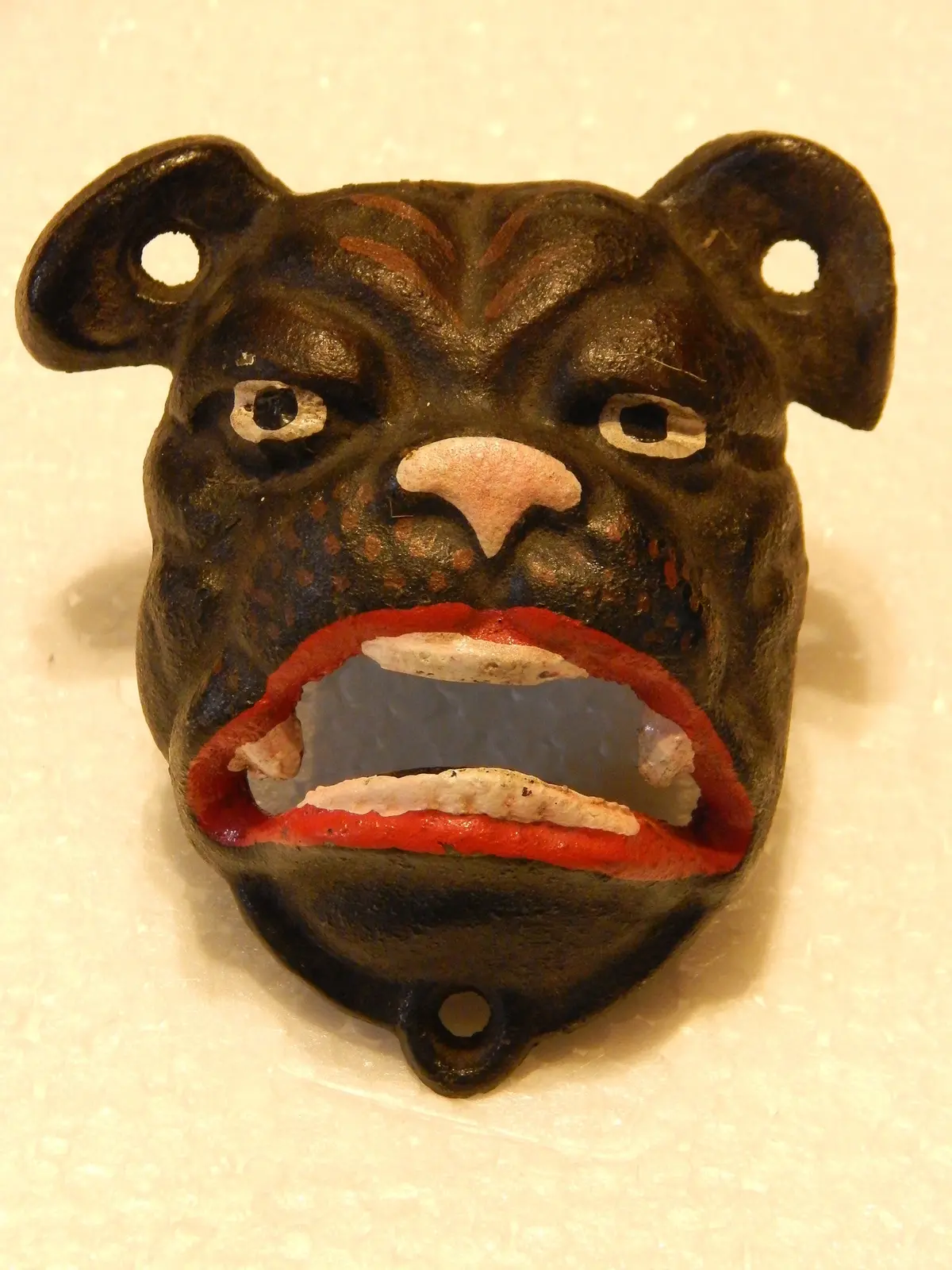 Bottle Opener - Cast Iron Bulldog Wall Mount 1