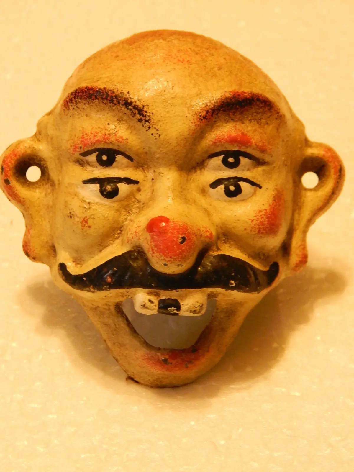 Bottle Opener - Cast Iron Four Eyed Mustache Man Wall Mount 1