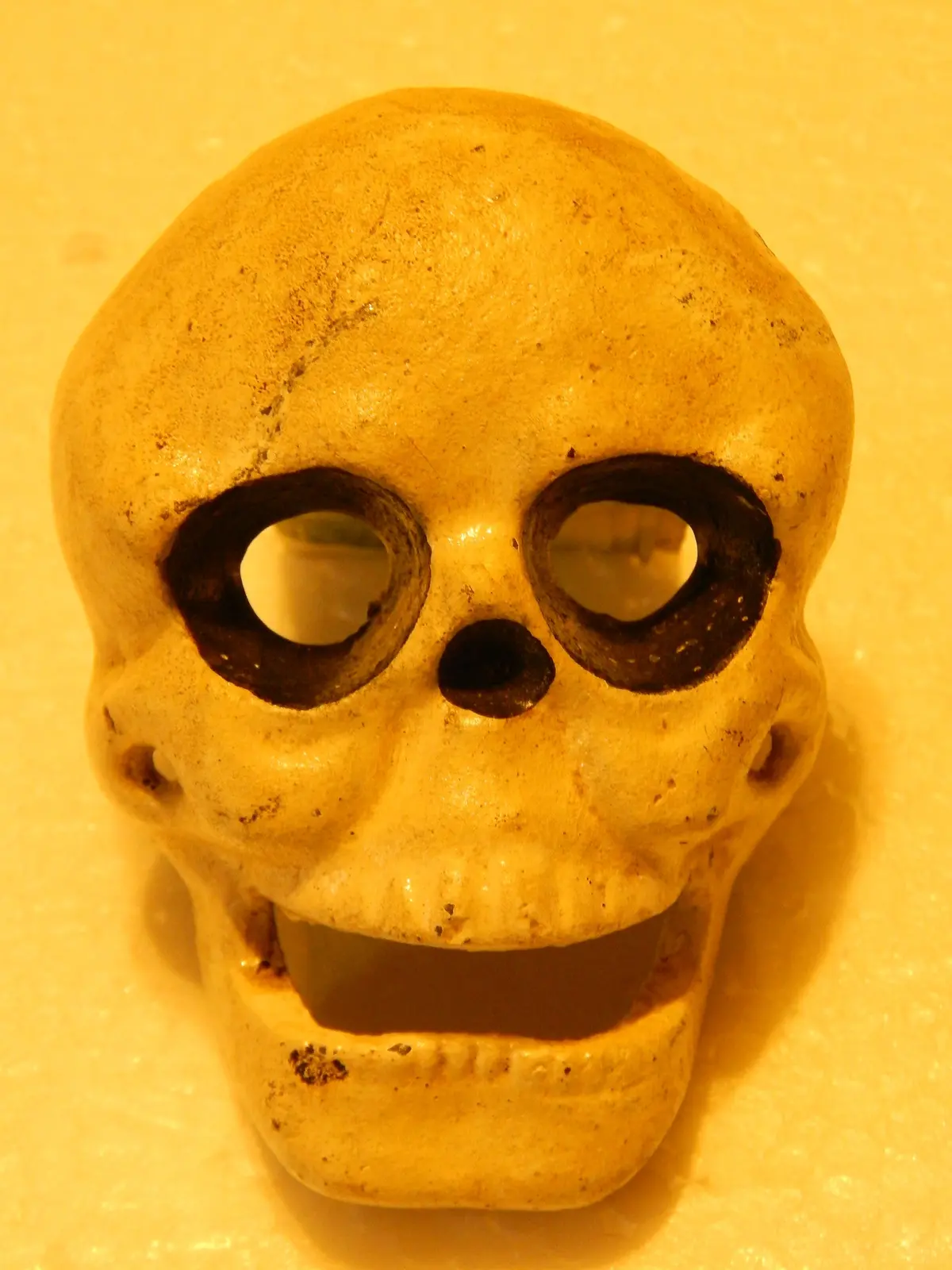 Bottle Opener - Cast Iron Skull Skeleton Head Wall Mount 1