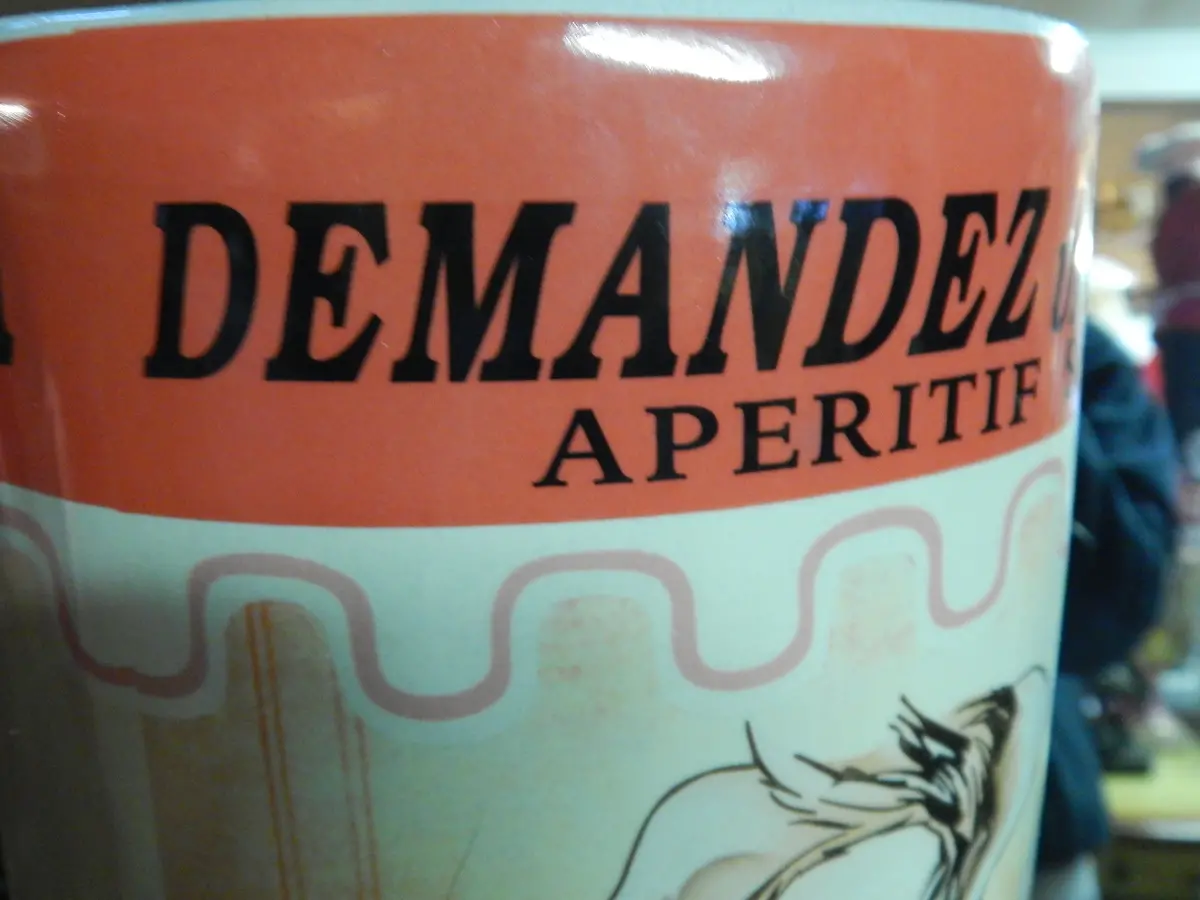 Umbrella Stand Porcelain - French "Demandez Un Marra" Advertising 2