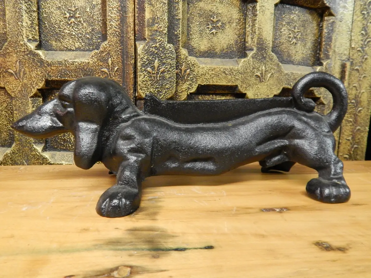 Boot Scraper Dachshund Dog Cast Iron 1