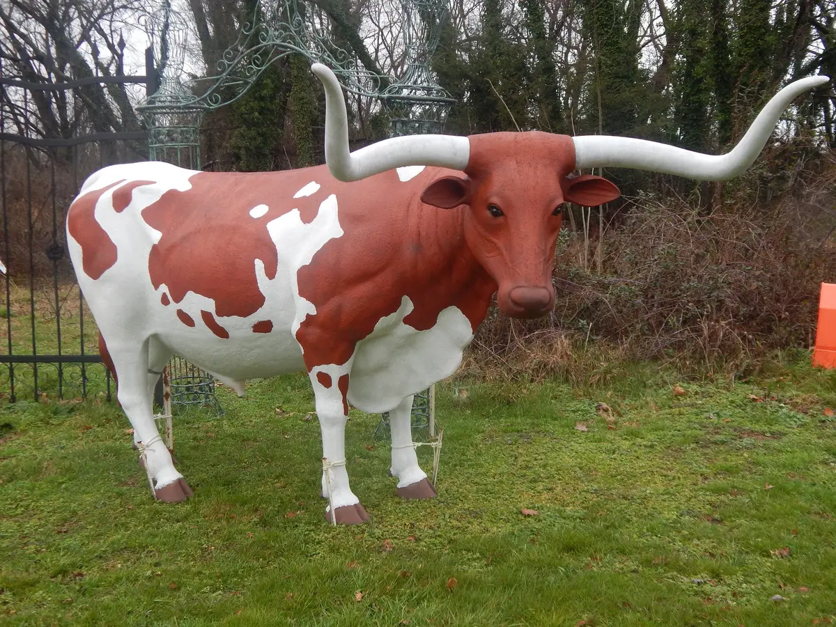 Life Size Longhorn Steer Polyresin Longhorn Steer 1