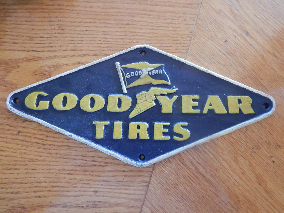 Cast Iron Sign - "Good Year" 1