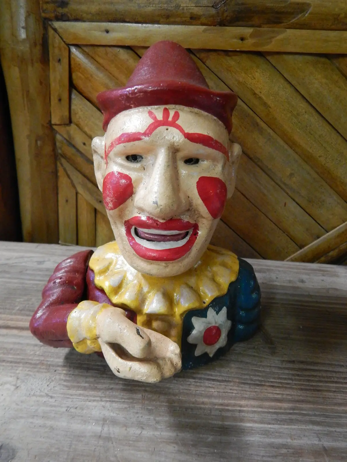 Clown  Cast Iron Mechanical Bank Clown 1