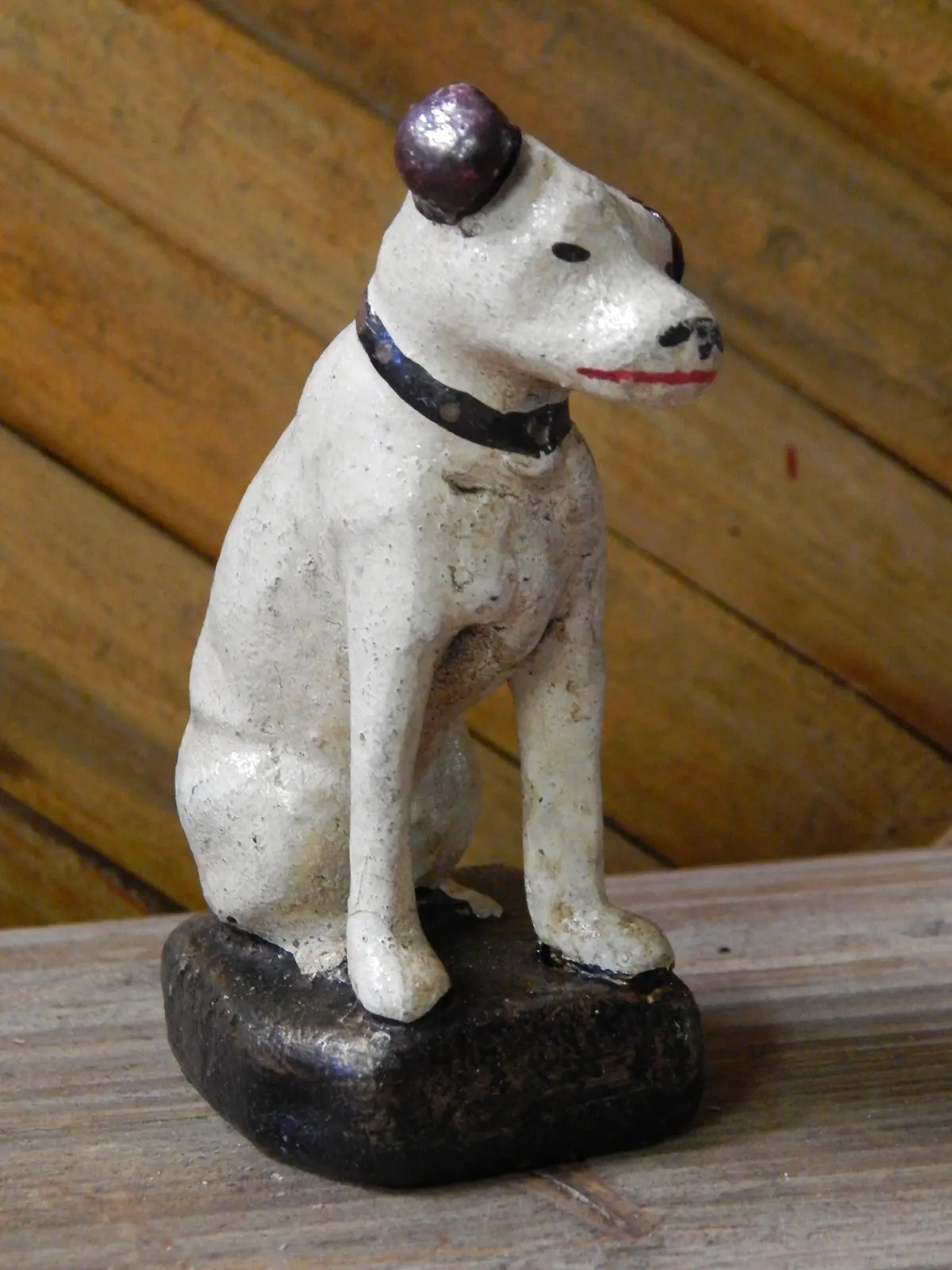 Nipper Dog Cast Iron Paperweight Statue - Nipper Dog Rca 1