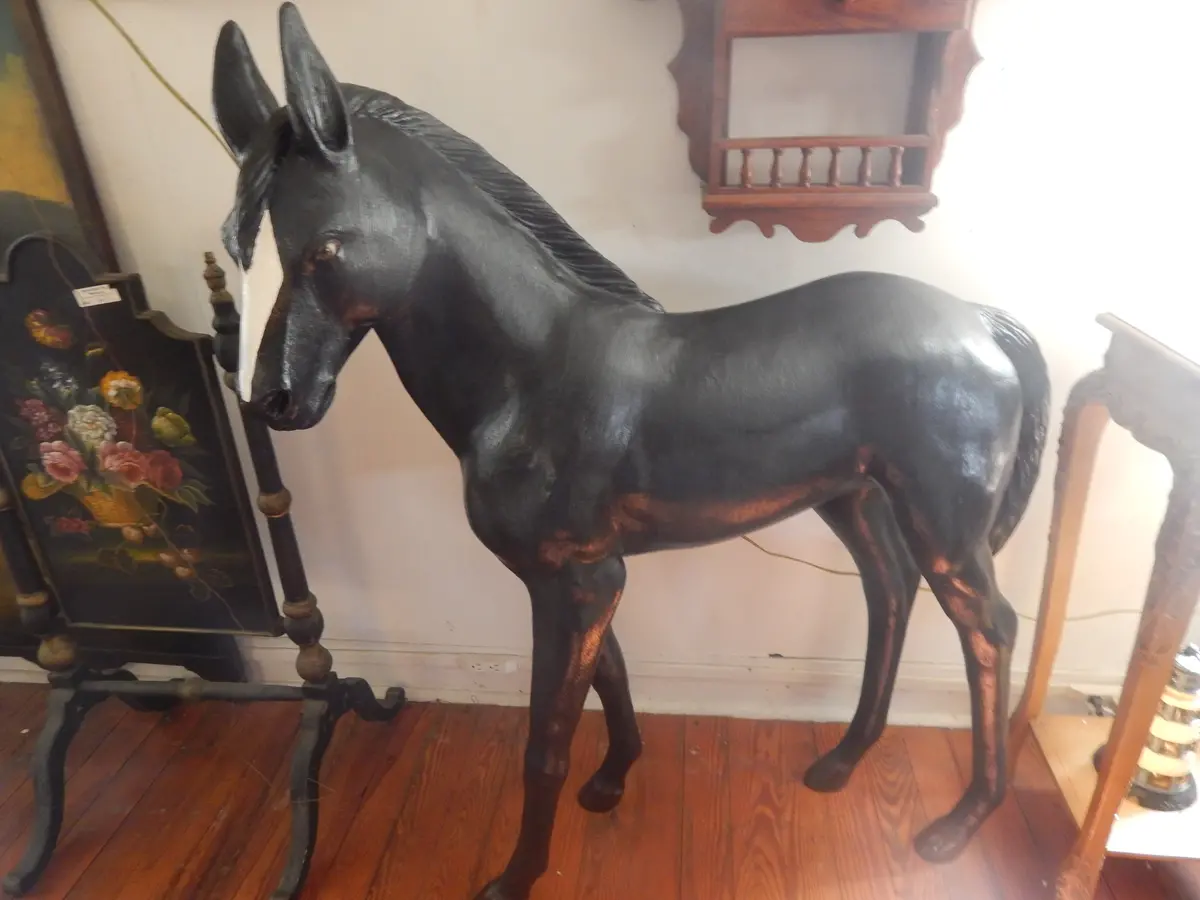 Statue - Life Size Black Pony 1