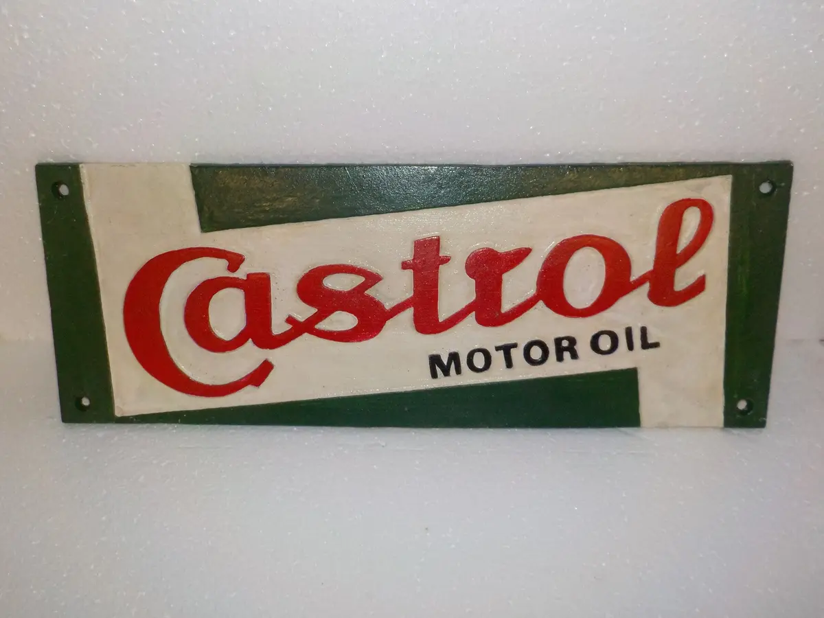 Cast Iron Sign - "Castrol Motor Oil" 1