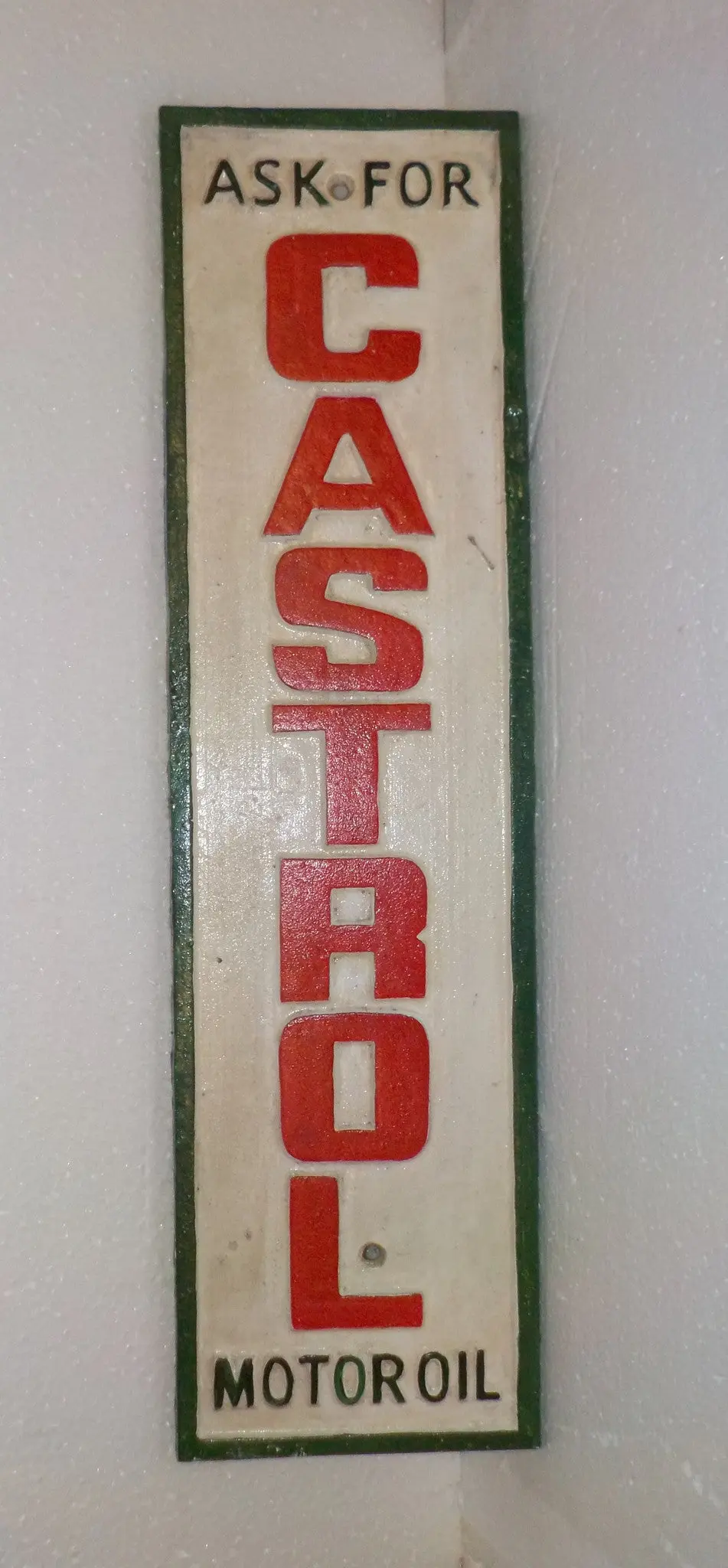 Cast Iron Sign - "Castrol Motor Oil Vintage" 1