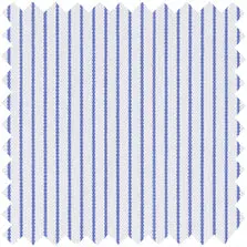 Made-To-Measure Shirt In Blue Pencil Stripe Poplin 1