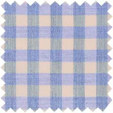 Made-To-Measure Shirt In Heather Sky/Mango Gingham Poplin 1