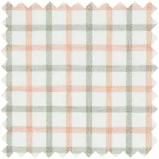 Made-To-Measure Shirt In Peach/Olive/Bone Tattersall Poplin 1