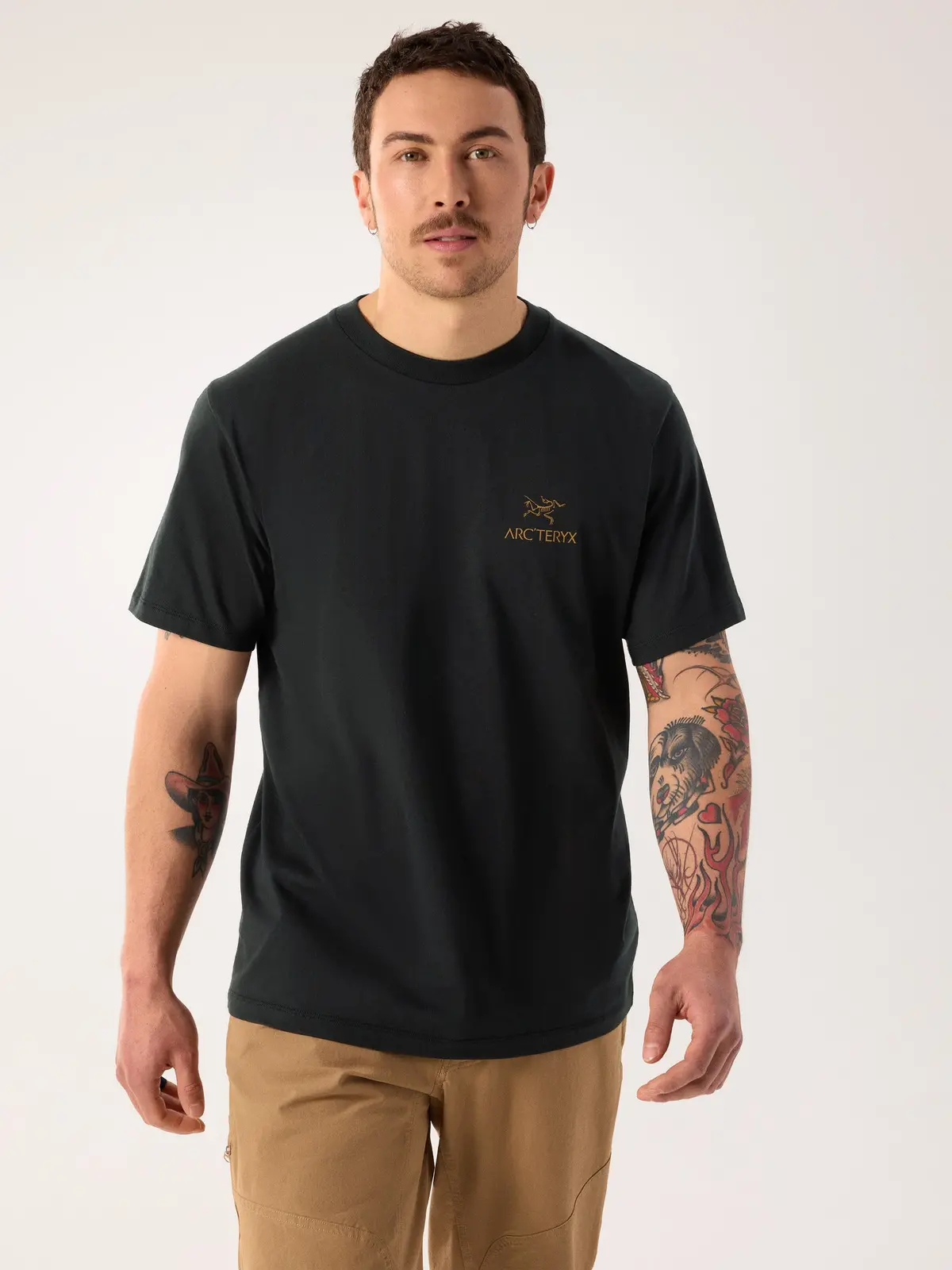 Kragg Sl Cotton Bird Word Shirt Ss (Men's) - X000009535 1