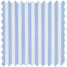 Made-To-Order Fabric In Light Blue Stripe Poplin 1