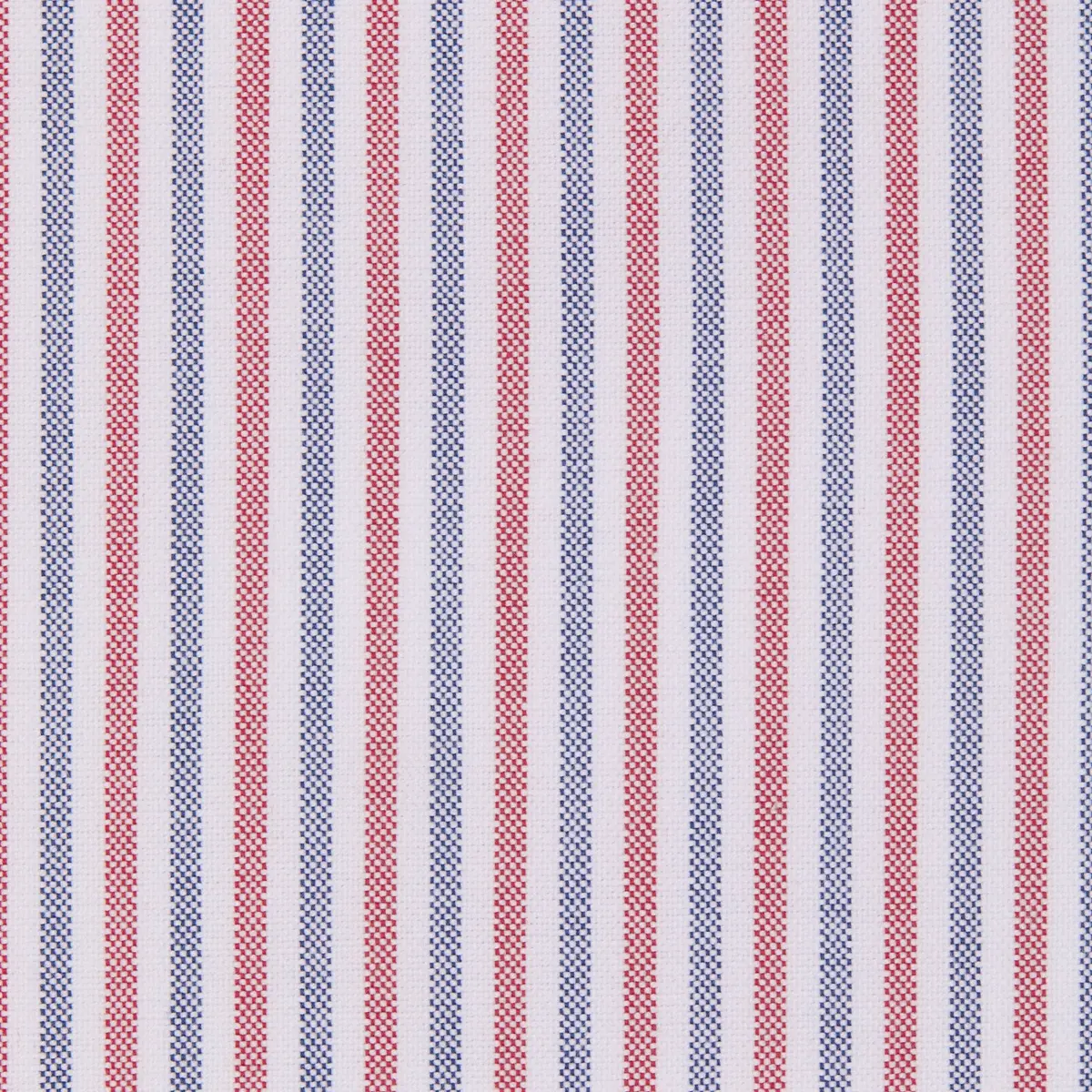 Made-To-Order Fabric In Blue/Red Multi Stripe Oxford 2