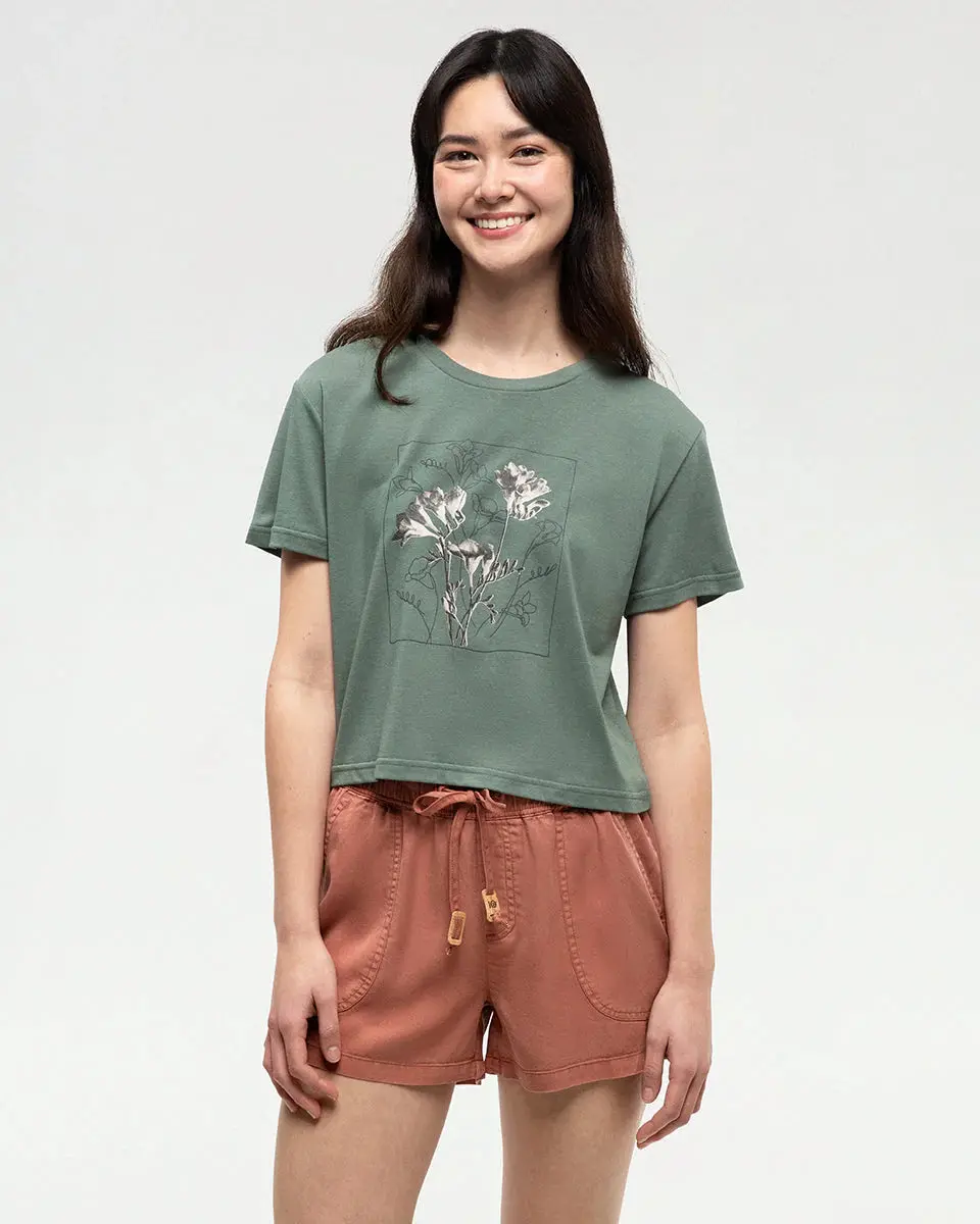 Floral Crop T-Shirt (Women's) - Tcw5732 - Past Season 1