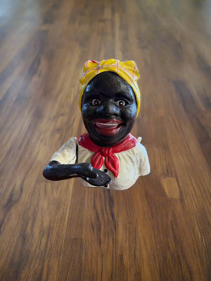 Cast Iron Mechanical Bank - Yellow Maid 1