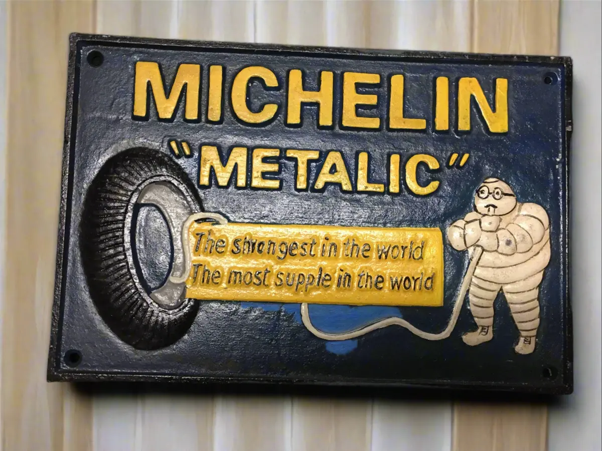 Cast Iron Michelin Metalic Sign 1