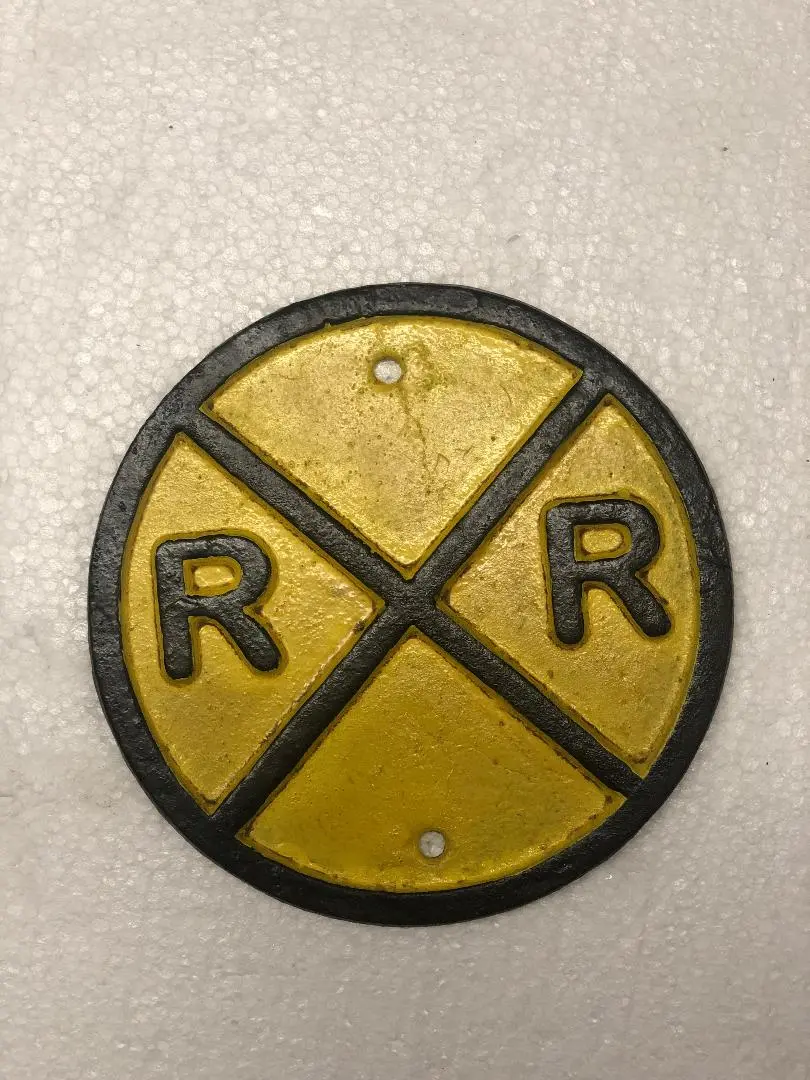 Railroad Crossing Cast Iron Sign 1