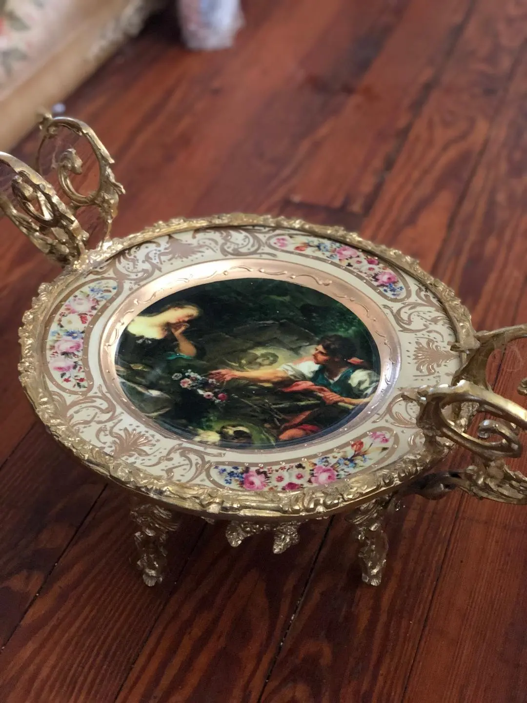Porcelain And Bronze Candy Dish 1