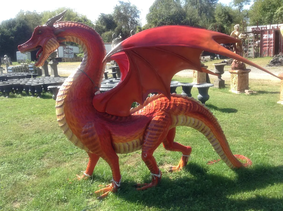 Statue - Life Size Red Dragon 1
