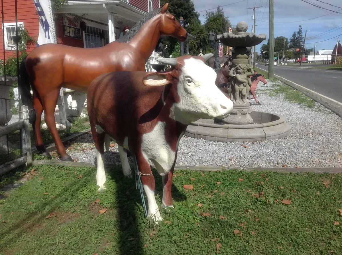 Statue - Life Size Brown Cow 1