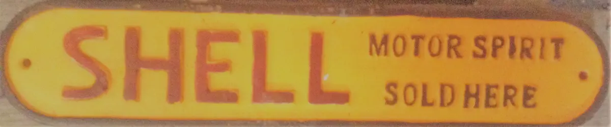 Cast Iron Sign - Long Oval "Shell" 1