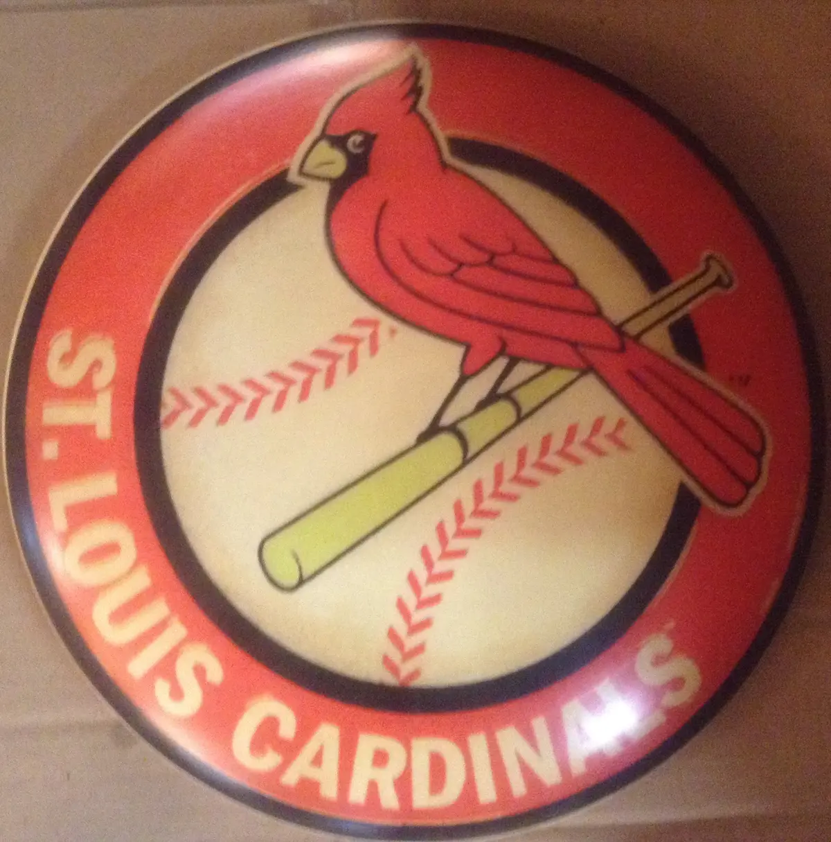 Tin Sign - Advertising Button "St. Louis Cardinals" 1