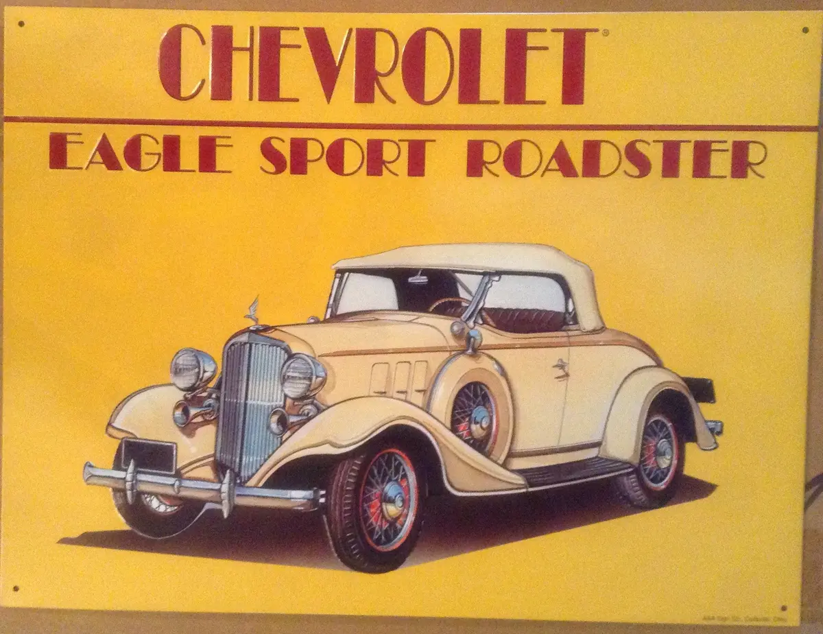 Flat Tin Sign - Chevrolet Eagle Sport Roadster 1