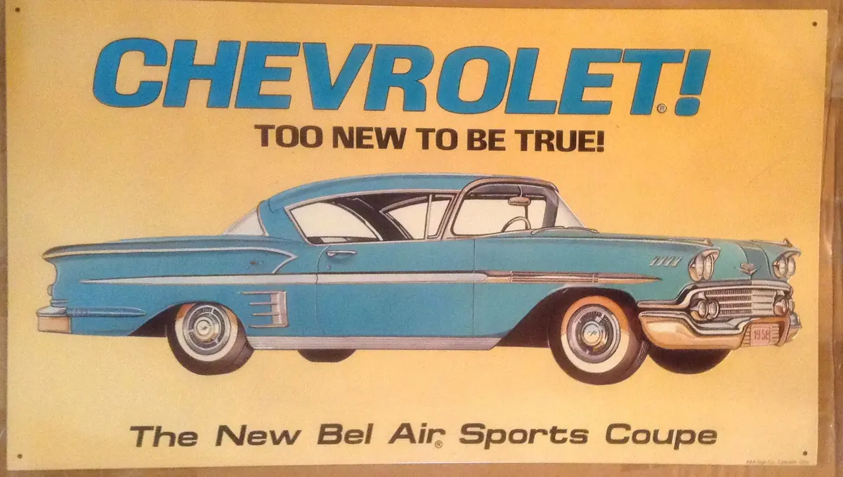 Flat Tin Sign - Chevrolet ! 1