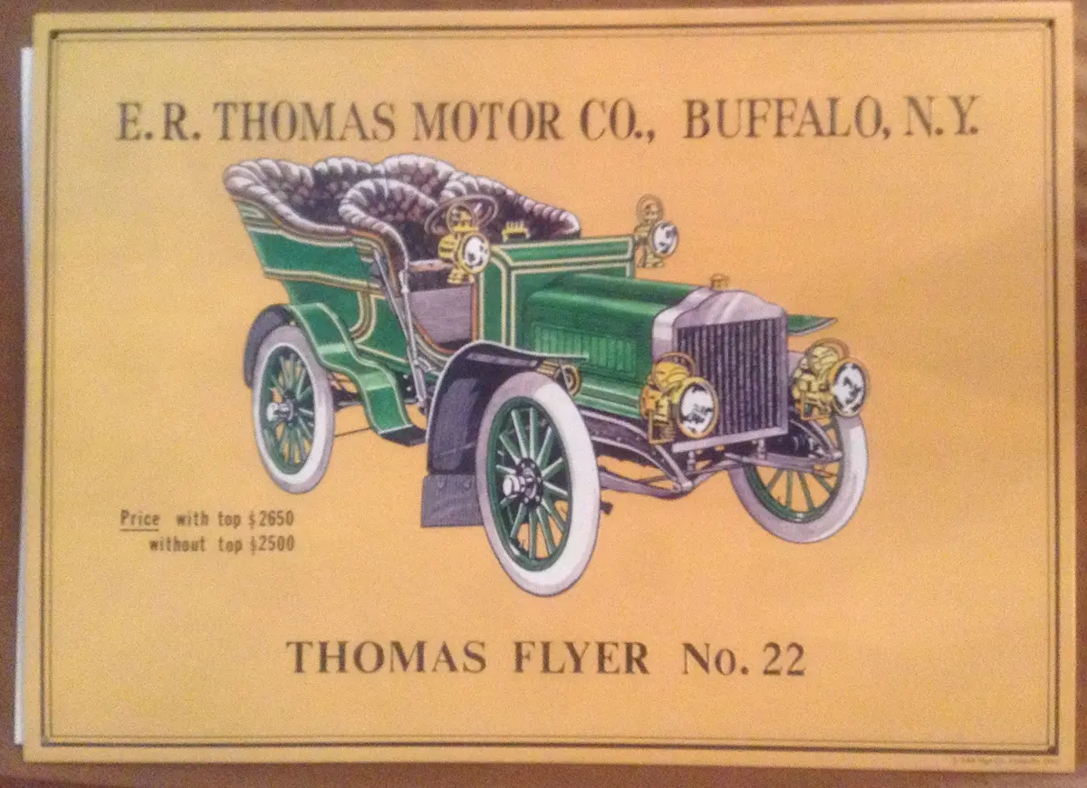 Flat Tin Sign - Thomas Flyer No. 22 1