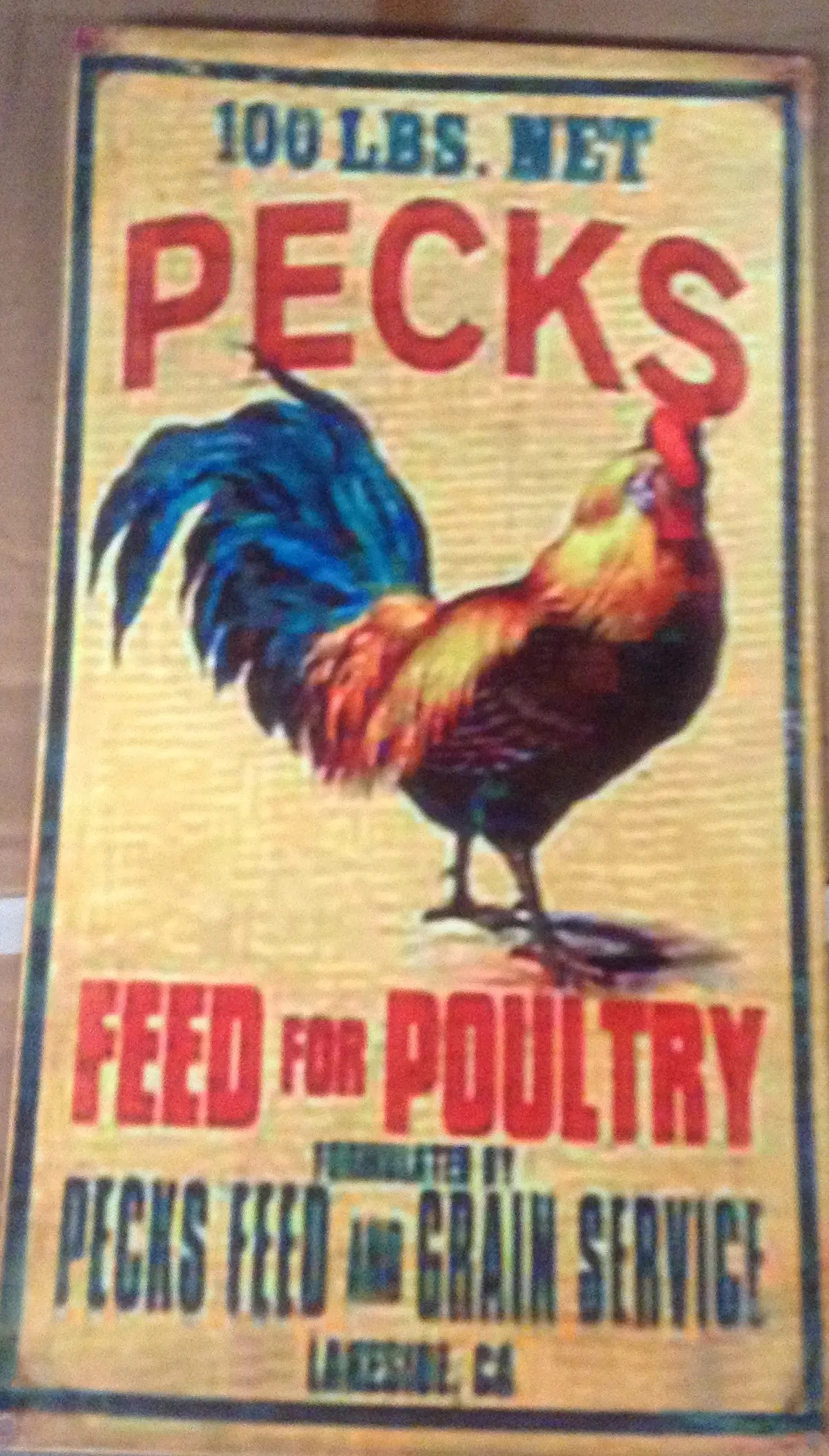 Flat Tin Sign - Pecks 1