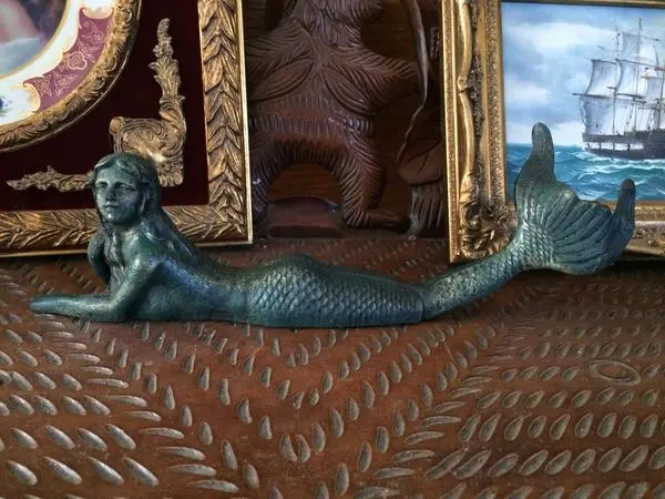 Cast Iron Mermaid - Laying Front Small Mermaid 1