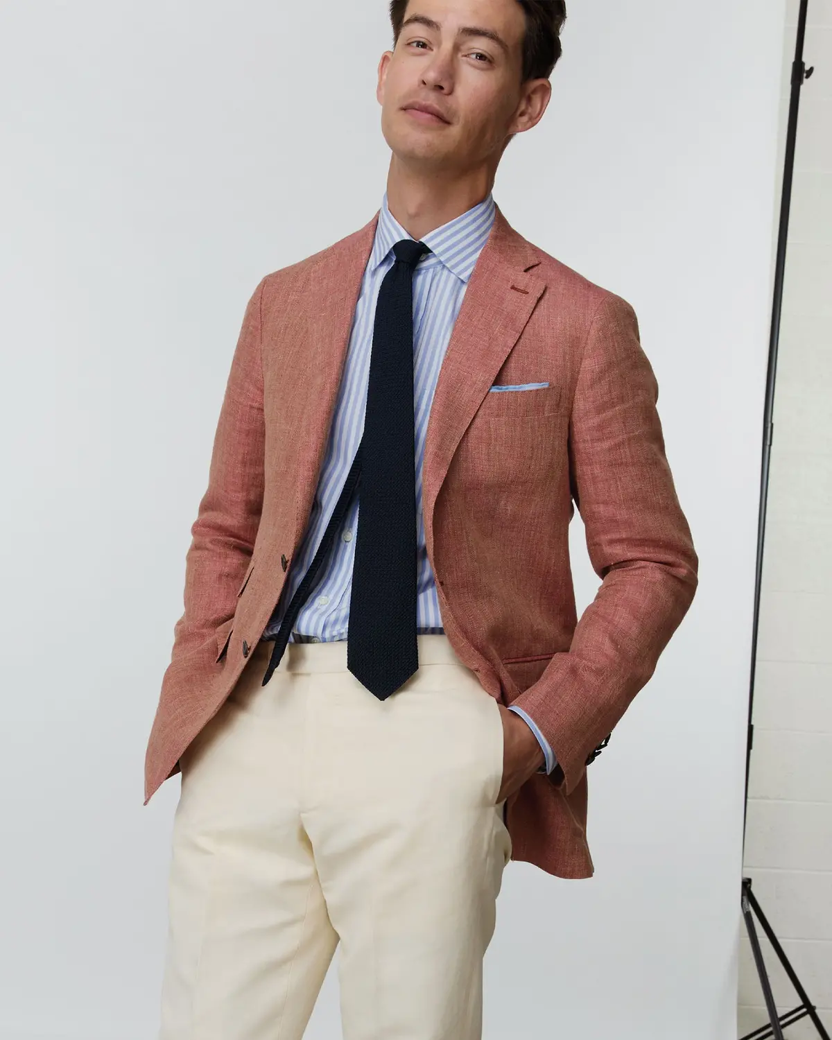 Silk Grosso Grenadine Tie In Dark Navy 2