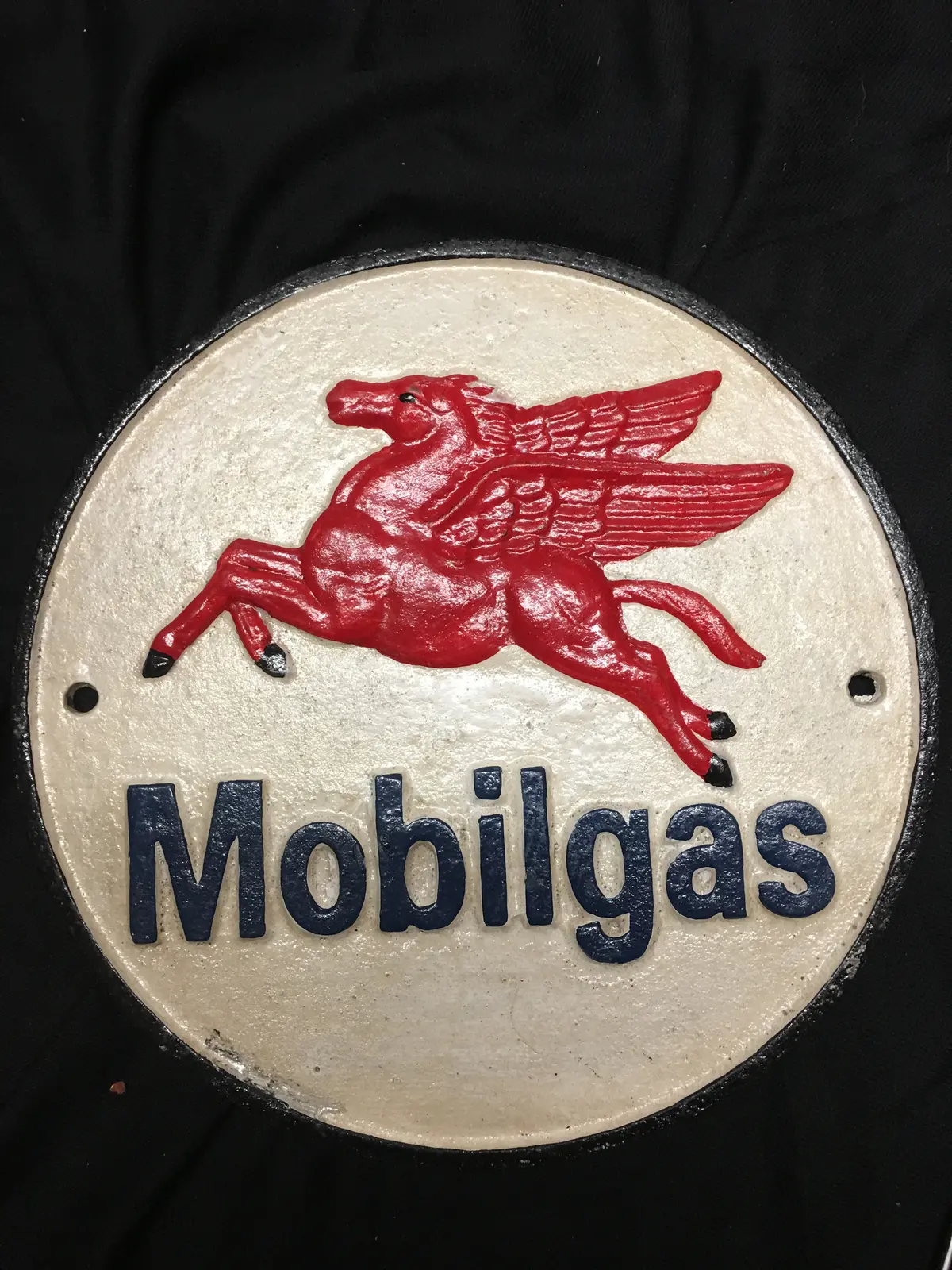 Cast Iron Mobile Gas Sign 1