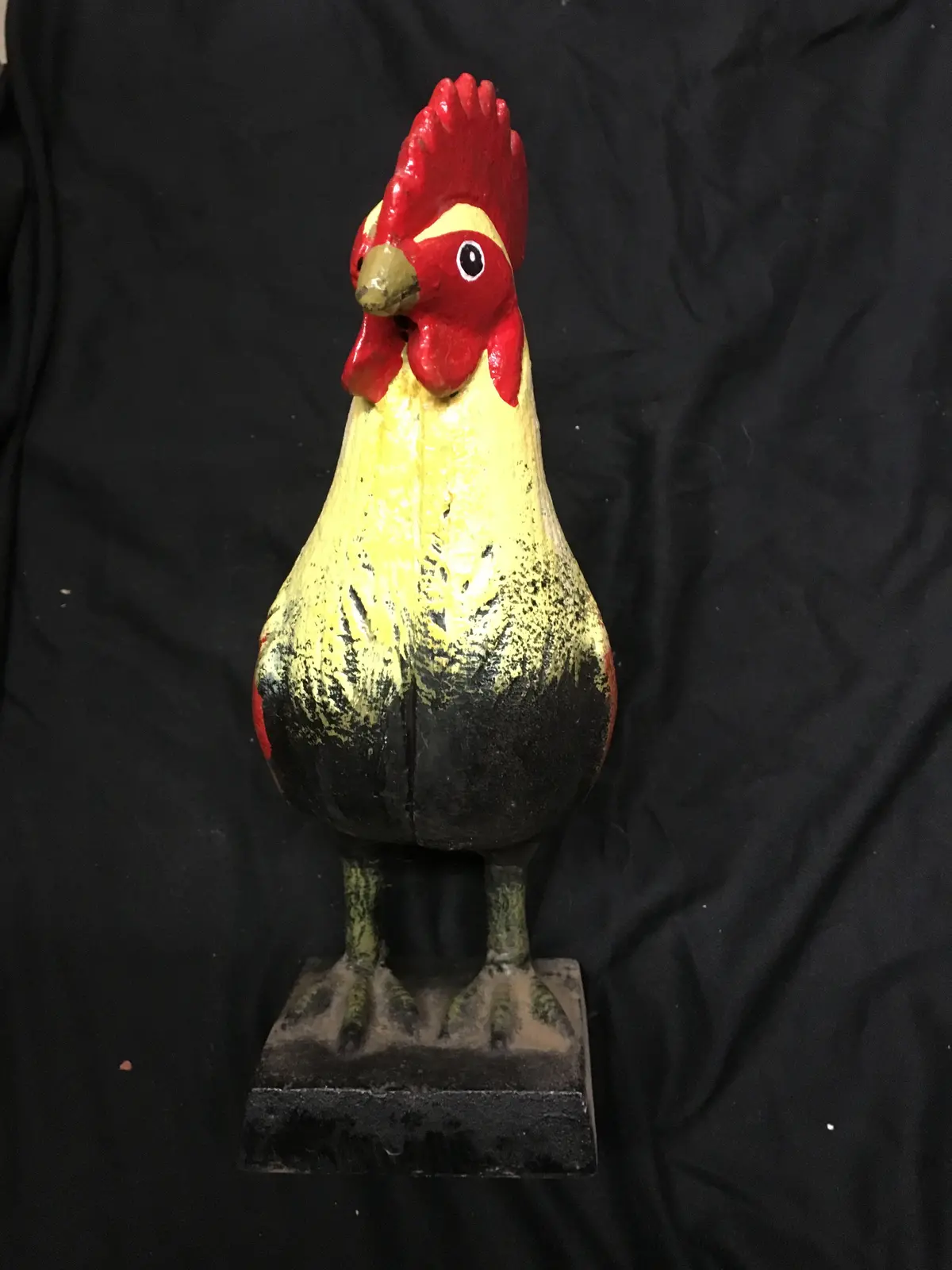 Cast Iron Hand-Painted Rooster Door Stop Or Item For Your Kitchen 1