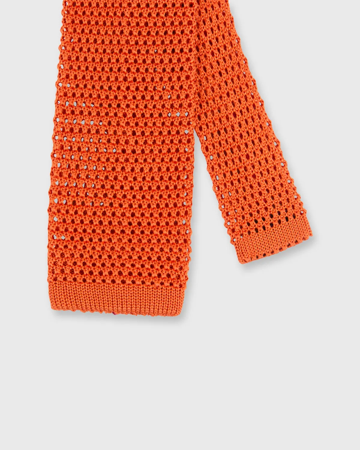 Silk Knit Tie In Orange 1