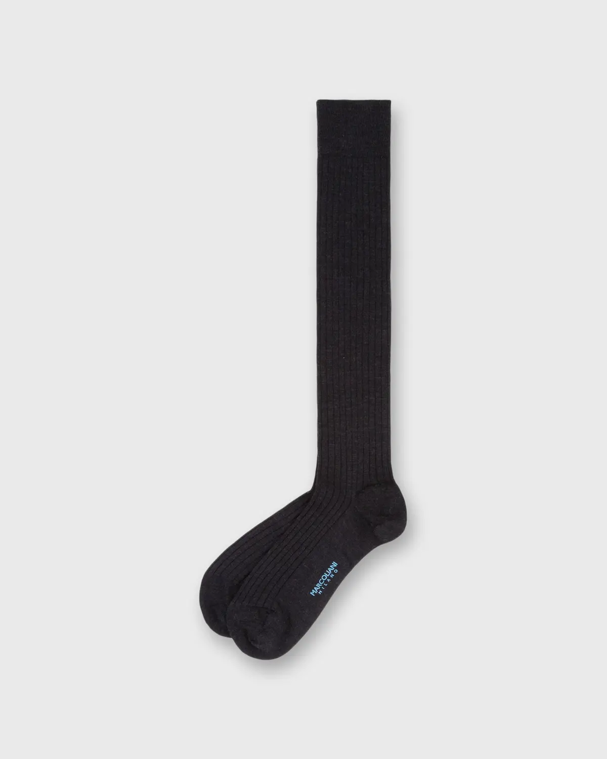 Over-The-Calf Dress Socks In Charcoal Extra Fine Merino 1
