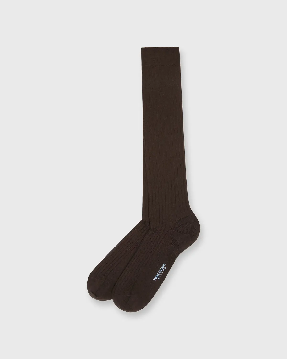 Over-The-Calf Dress Socks In Chocolate Extra Fine Merino 1