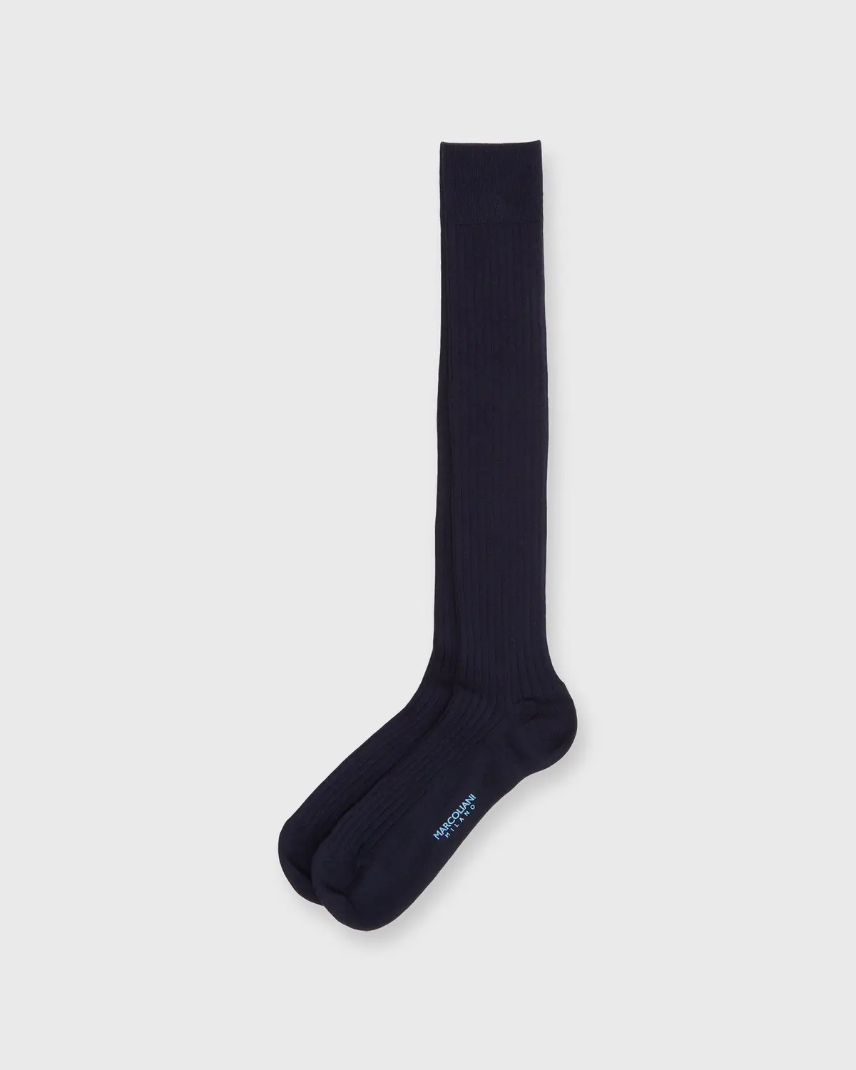 Over-The-Calf Dress Socks In Navy Extra Fine Merino 1