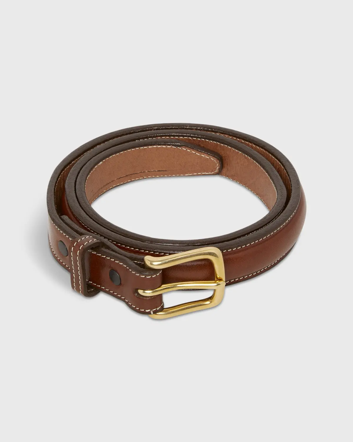1" Bombay Stitch Belt In Oak Bridle 1