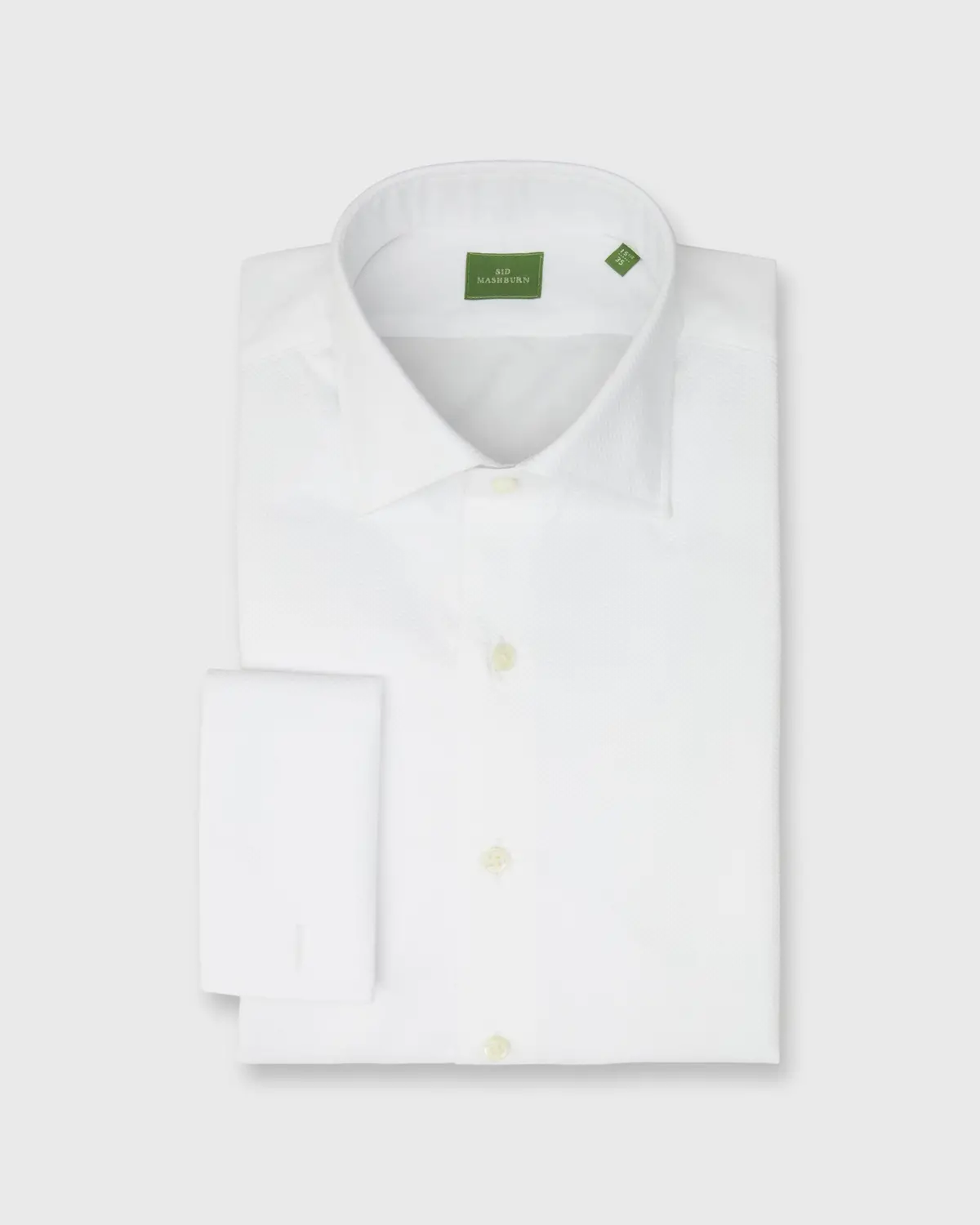French-Cuff Bib-Front Tuxedo Shirt In White Pique/Poplin 1