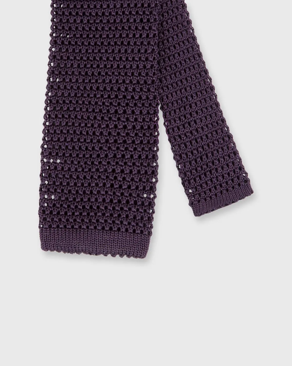 Silk Knit Tie In Plum 1