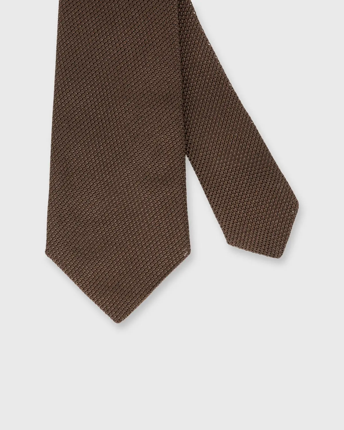 Silk Fino Grenadine Tie In Brown 1