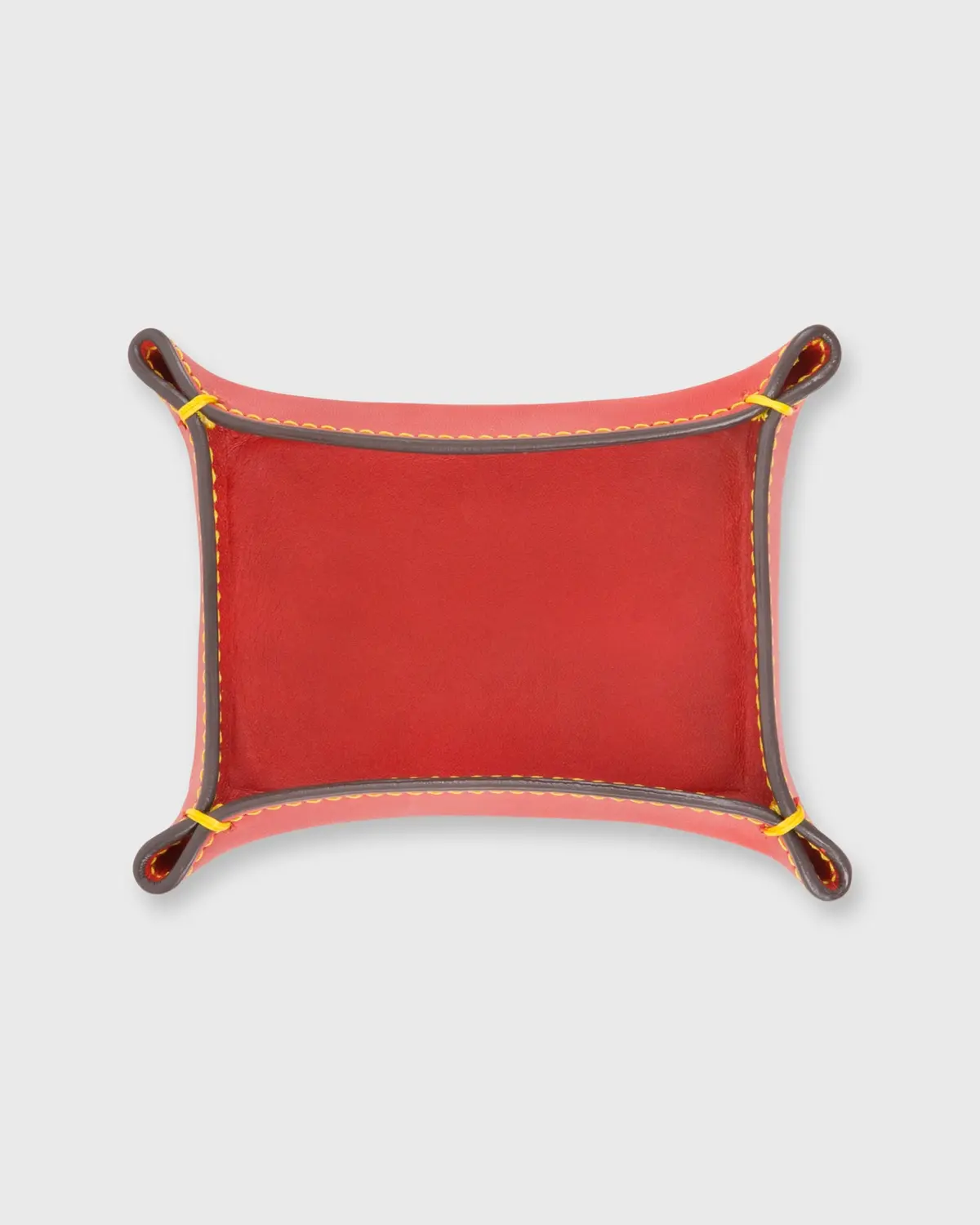 Small Tray In Red Leather 1