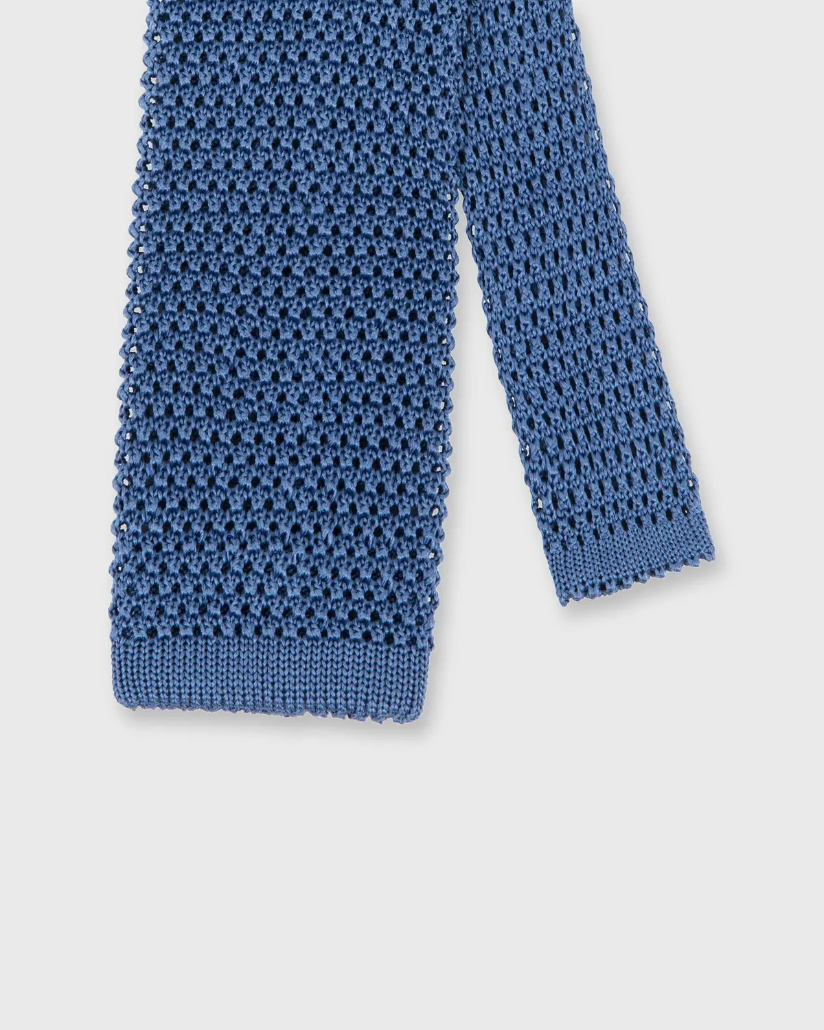 Silk Knit Tie In Mid-Blue 1