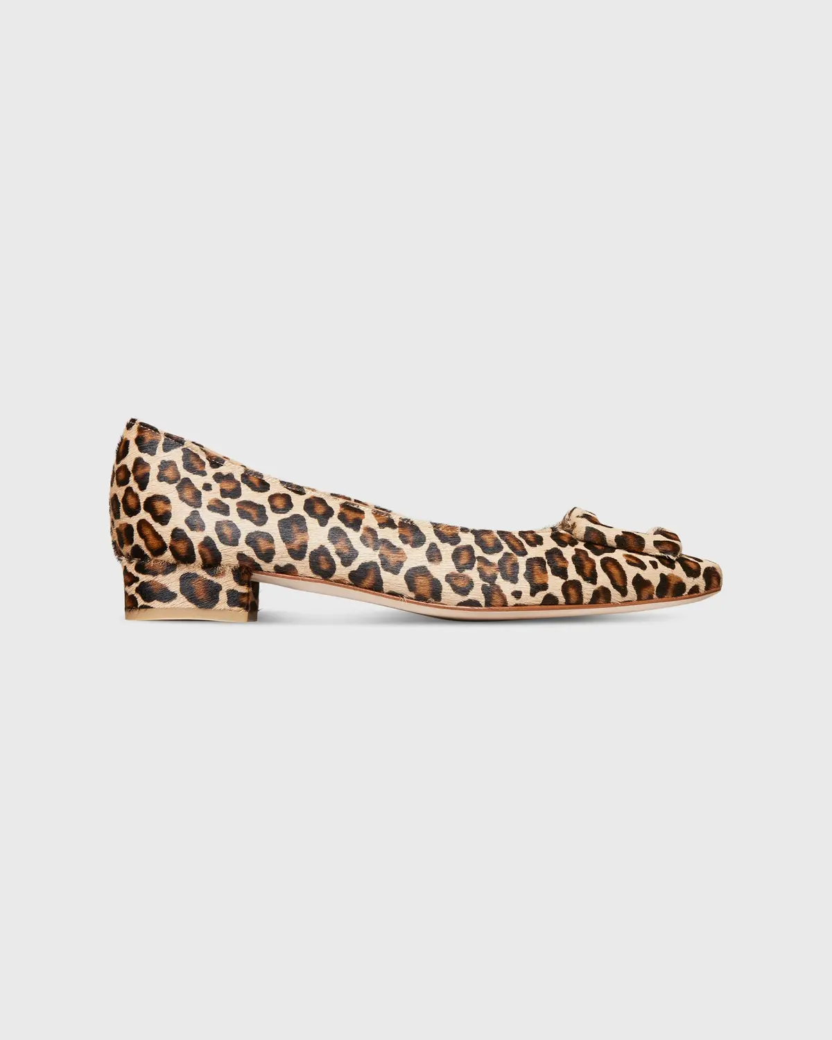 Buckle Shoe In Leopard Calf Hair 1