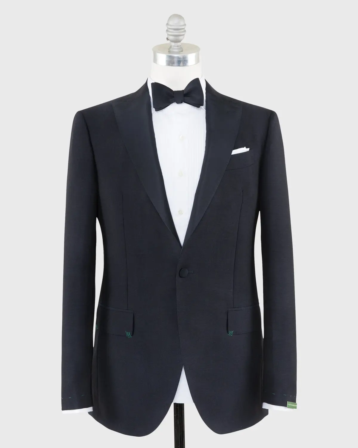Kincaid No. 3 Peak Lapel Tuxedo In Navy Wool Mohair With Silk Grosgrain Trim 1