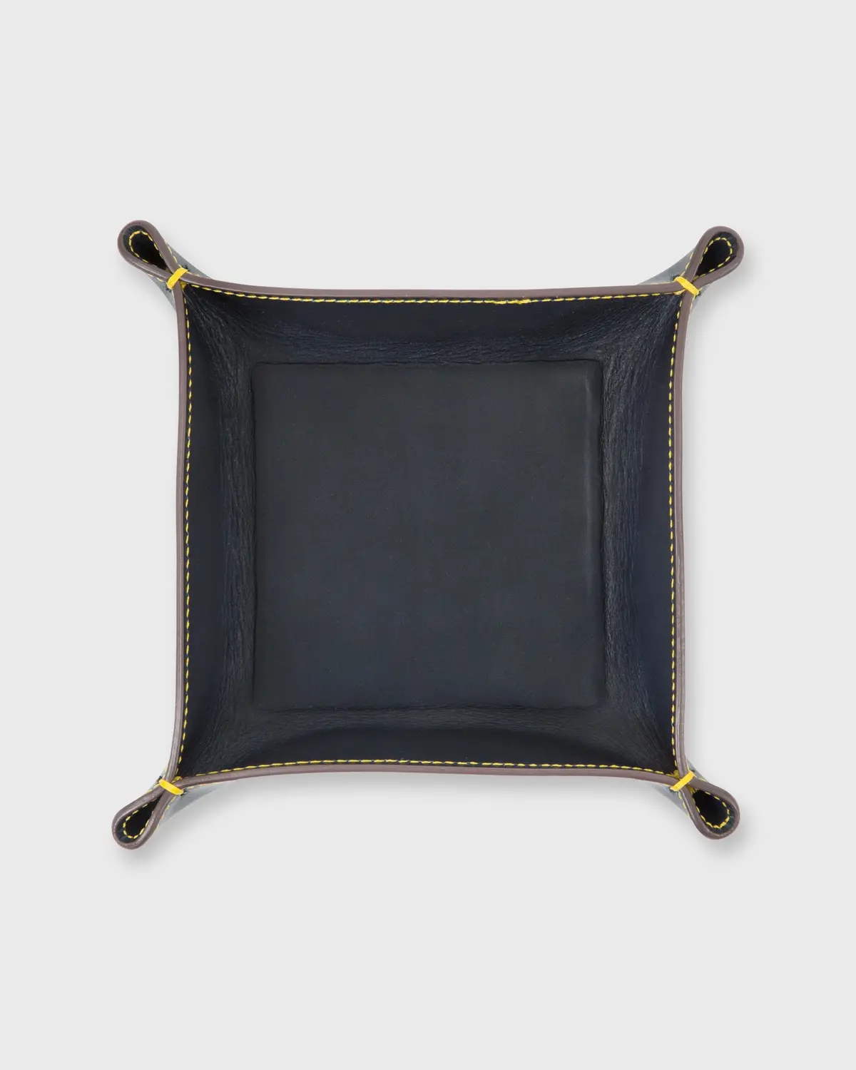 Medium Tray In Navy Leather 1
